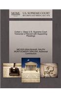 Cohen V. Glass U.S. Supreme Court Transcript of Record with Supporting Pleadings