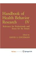 Handbook of Health Behavior Research IV