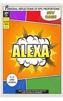 Superhero Alexa: A 6 x 9 Lined Journal
