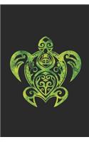 Tribal Turtle Color Splash: Turtles Notebook, Graph Paper (6" x 9" - 120 pages) Animal Themed Notebook for Daily Journal, Diary, and Gift