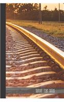 sunset train notes: small lined Train Notebook / Travel Journal to write in (6'' x 9'') 120 pages