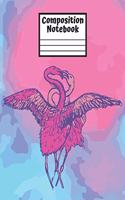 Composition Notebook: Colorful Pretty Flamingos College Ruled Blank Lined School Subject, Exercise book, Diary, exercise book for teachers, kids, teenager, students, girl(3 Flamingo Composition Workbook Diary)