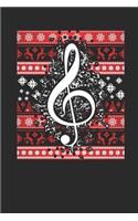 Ugly Christmas Sweater - Music: Dotted Bullet Grid Notebook - Journal for Ugly Christmas Gift And New Year Gift Idea