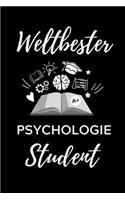 Weltbester Psychologie Student: A5 Notizbuch PUNKTIERT für Psychologie Studenten - zukünftige Psychologen - zum Studienstart - Erstes Semester - Abitur - witzige Geschenkidee