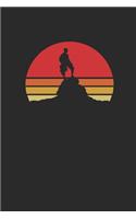 Hiking Retro Silhouette: Hiking Notebook, Blank Lined (6" x 9" - 120 pages) Sports Themed Notebook for Daily Journal, Diary, and Gift