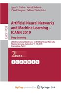 Artificial Neural Networks and Machine Learning - ICANN 2019