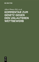 Kommentar Zum Gesetz Gegen Den Unlauteren Wettbewerb