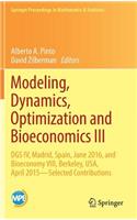 Modeling, Dynamics, Optimization and Bioeconomics III