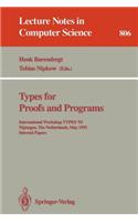 Types for Proofs and Programs