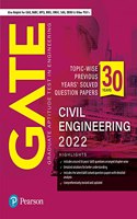 GATE Topic-wise Previous Years' Solved Question Papers Civil Engineering 2022 | By Pearson
