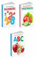 All-in-One Learning Board Book Set for Children â€“ ABC, Vegetables and Numbers : Kids learning board books, Pocket-sized kids educational book, Preschool books for early readers | Pack of 3 Books