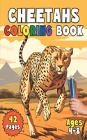 Cheetah Coloring Book