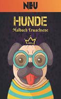 Hunde Neu Malbuch Erwachsene: 2022 Malbuch für Erwachsene, Stressabbau, Hunde, Geschenk für Hundeliebhaber, entspannend, einseitig, 50 Hundedesigns zum Ausmalen für Männer und Fr