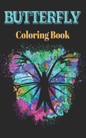 Butterfly Coloring Book: Coloring Book with beautiful realistic flowers