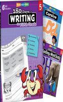 180 Days Writing, Spelling, & Cursive Grade 5: 3-Book Set