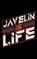 Javelin is Life: Blank Dot Grid Notebook for People who love their Sports and Hobbies