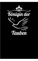 Königin der Tauben: Notizbuch A5 120 Seiten kariert in Weiß für Taubenzüchter