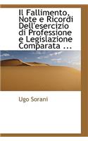 Il Fallimento, Note E Ricordi Dell'esercizio Di Professione E Legislazione Comparata ...