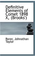 Definitive Elements of Comet 1898 X, (Brooks')