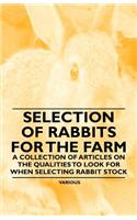 Selection of Rabbits for the Farm - A Collection of Articles on the Qualities to Look for When Selecting Rabbit Stock