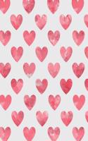 Red Watercolor Hearts Notebook 8*10