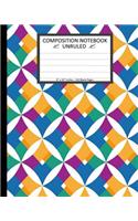 Unruled Composition Notebook 8" x 10". 120 Pages. Ornament Vector Illustration.