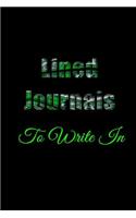 Lined Journals To Write In