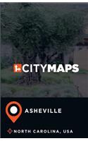 City Maps Asheville North Carolina, USA