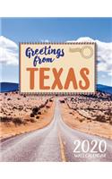 Greetings from Texas 2020 Wall Calendar