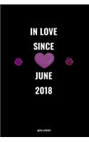 In Love Since June 2018 Notebook Love Gift