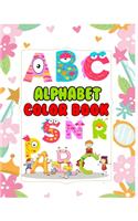Alphabet Color Book: Alphabet Coloring Book For Kids, children, toddlers, crayons, adult, mini, girls and Boys. 8.5" x 11"