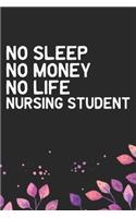 No Sleep No Money No Life Nursing Student