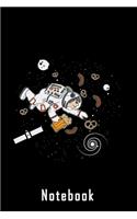 Notebook: 6x9 Spaceman - blank with numbers paper - notebook - notes