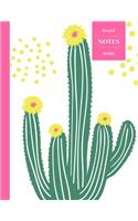 Dot Grid Notes 110 Pages: Cactus Floral Notebook for Professionals and Students, Teachers and Writers - Succulent Pattern -