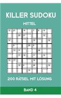 Killer Sudoku Mittel 200 Rätsel mit Lösung Band 4