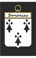 Simoneau: Simoneau Coat of Arms and Family Crest Notebook Journal (6 x 9 - 100 pages)