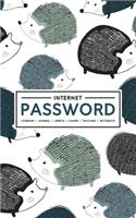 Internet Password Logbook - Journal - Libreta - Cahier - Taccuino - Notizbuch: 100 Page Password Book to Track & Organize Your Computer Logins, Internet Addresses & Usernames: Cute Hedgehogs on White 185-1