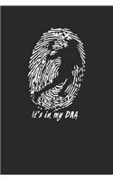 It's in my DNA: Lacrosse Notebook 6 x 9 Lined Ruled Journal Gift For Lacrosse Players (108 Pages)