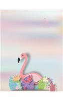 Notebook: Flamingo cover and Dot pages, Extra large (8.5 x 11) inches, 110 pages, notebooks and journals(1 Flamingo Notebook,)