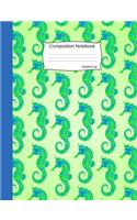 Seahorse Composition Notebook: Artful Animal College Ruled Book for School and Work, Journaling and Writing Notes for Girls, Boys and Teens, for Students and Teachers