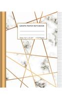 Graph Paper Notebook 7.5" x 9.25" 110 Pages: Blank Quad Ruled 5x5, Squared Graphing Paper, Composition Notebook for College Students, Science Math Mathematics Study Teaching, Standard Graph Pap(3 Composition Graph Paper Notebook)