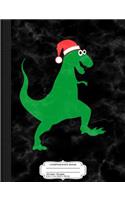 Santasaurus Santa T-Rex Dinosaur Composition Notebook: College Ruled 93/4 X 71/2 100 Sheets 200 Pages for Writing