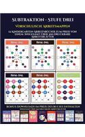 Vorschulische Arbeitsmappen (Subtraktion - Stufe Drei): 12 Kindergarten-Arbeitsbücher zum Preis von einem. Insgesamt über 300 druckbare Arbeitsblätter