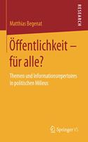 Öffentlichkeit – für alle?: Themen und Informationsrepertoires in politischen Milieus(German)