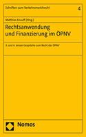 Rechtsanwendung Und Finanzierung Im Opnv