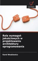 Rola wymagań jakościowych w projektowaniu architektury oprogramowania