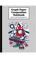 Graph Paper Composition Notebook Quad Rule 5x5 Grid Paper - 150 Sheets (Large, 8.5 x 11")