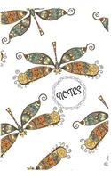 Notes: Beautiful Dragonfly Journal/Notebook for Adults/Children Animals Lovers to Writing (6x9 Inch. 15.24x22.86 cm.) Journal Lined Paper 120 Blank Pages (