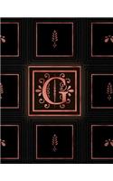 G: Rose Gold Initial Monogram 120 page weekly Journal & Planner