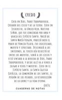 Oración del Credo Cuaderno De Notas